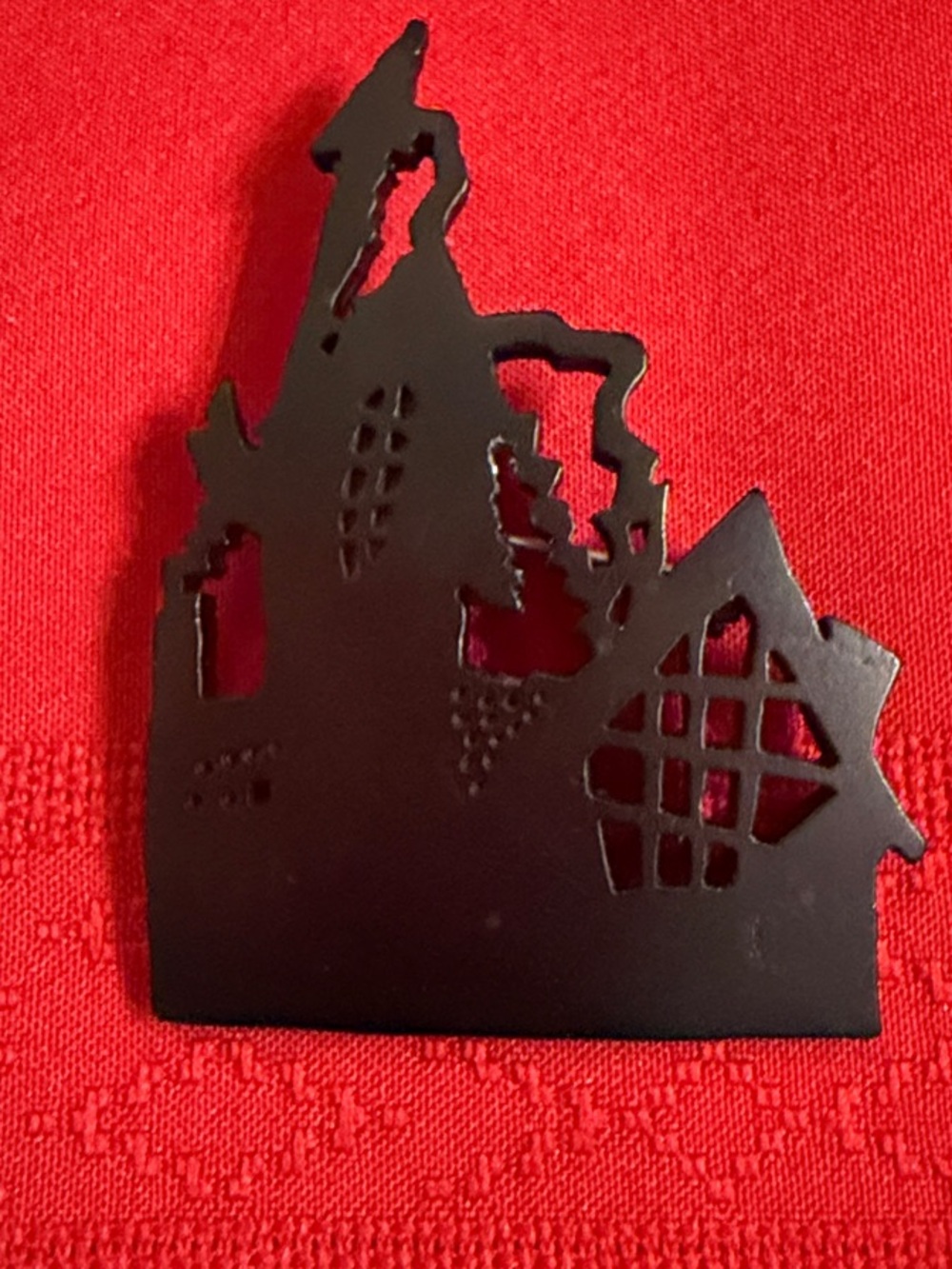 Disney Pin -  Stamped Black Haunted Mansion Silhouette Accent